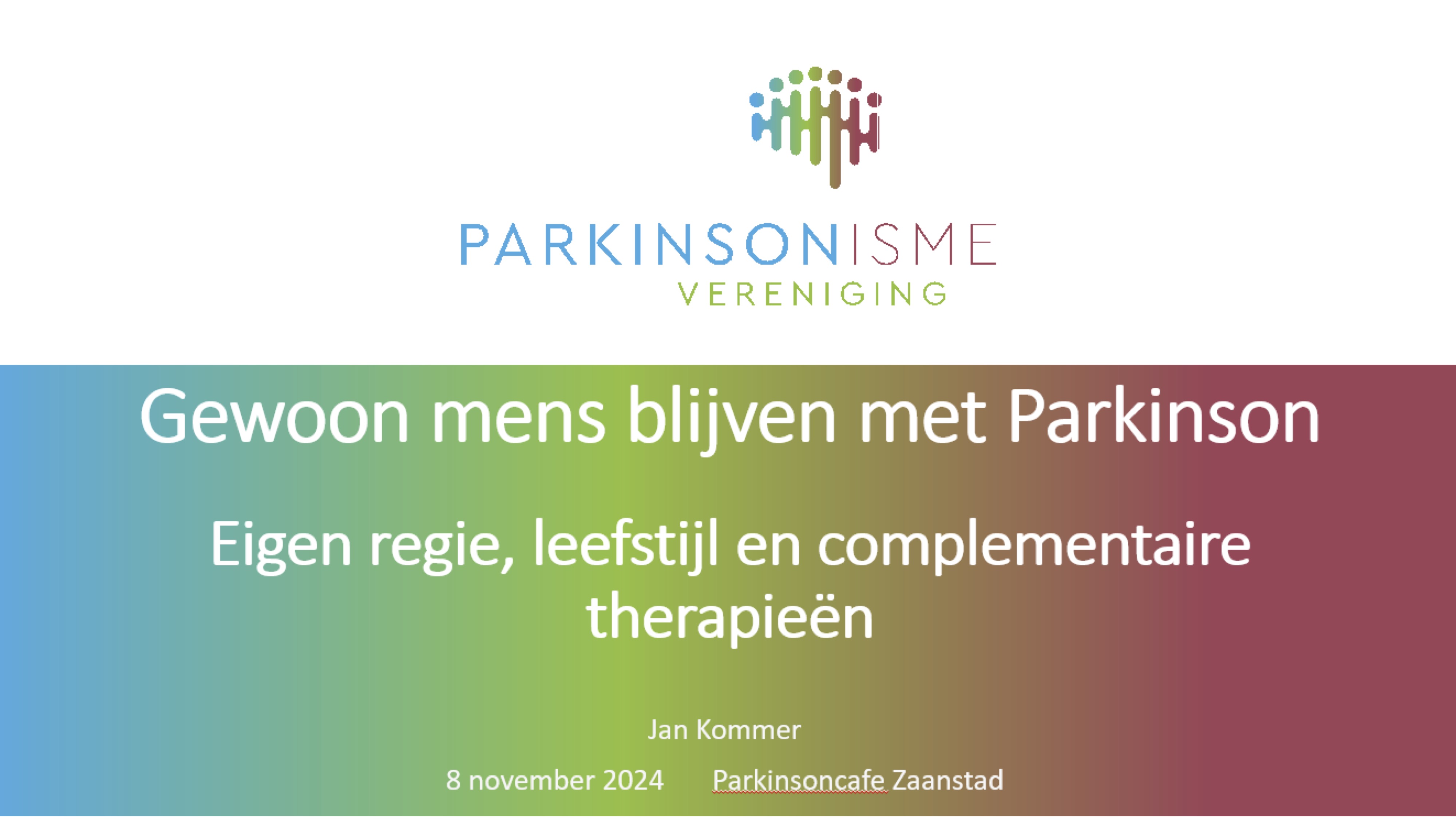 Parkinson Cafe - Gewoon mens blijven met Parkinson