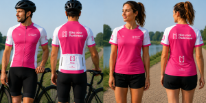 Disclaimer: de afbeelding van het shirt op een persoon is met AI gemaakt. Het uiteindelijke shirtontwerp en de kleuren zijn wel gebaseerd op het echte design dat momenteel in productie gaat.