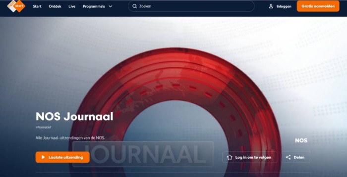 Schermafbeelding NOS Journaal